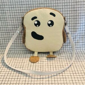 Happy Toast Man Purse Mini Bag - Cute Bread Handmade